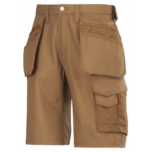 3014 Pantalones cortos de trabajo con bolsillos flotantes Canvas+ marron talla 58