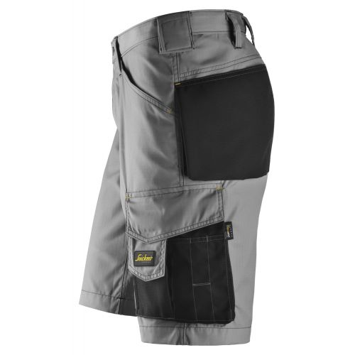 3123 Pantalones cortos de trabajo Rip-Stop gris/ negro