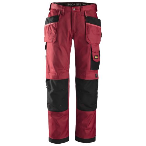 3212 Pantalón largo DuraTwill con bolsillos flotantes rojo intenso-negro talla 256