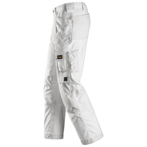 Pantalones largos de trabajo Canvas+ bolsillos flotantes 3214 Blanco