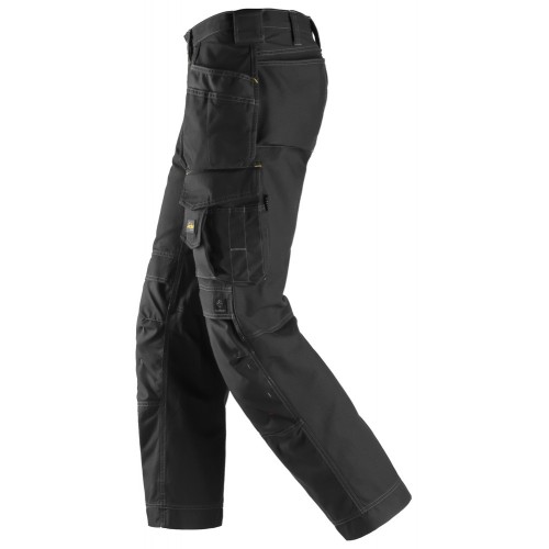 Pantalones largos de trabajo algodón Comfort bolsillos flotantes 3215 Negro