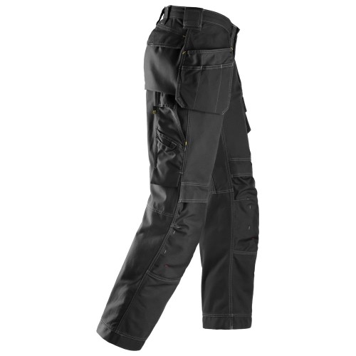 Pantalones largos de trabajo algodón Comfort bolsillos flotantes 3215 Negro