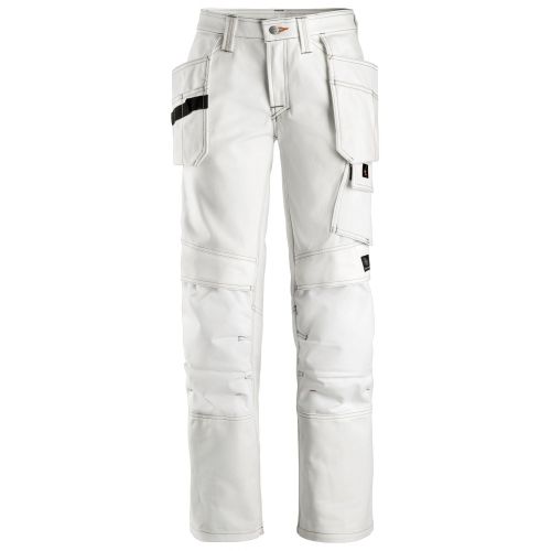 3775 Pantalón Pintor Mujer con bolsillos flotantes blanco talla 88