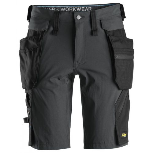 Pantalon corto + bolsillos flotantes desmontables LiteWork gris acero-negro talla 046