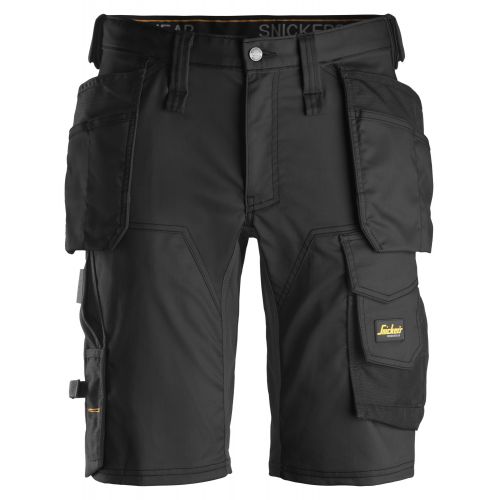 Pantalones cortos elásticos AllroundWork + Bolsillos Flotantes Negro talla 52