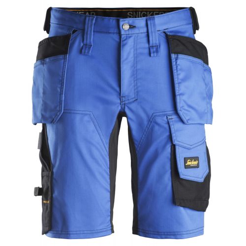 Pantalones cortos elásticos AllroundWork + Bolsillos Flotantes Azul verdadero-Negro talla 62