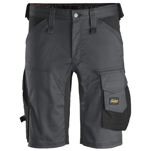 Pantalones cortos elásticos AllroundWork Gris Acero-Negro talla 46