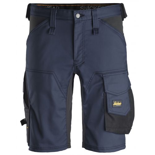 Pantalones cortos elásticos AllroundWork Azul Marino-Negro talla 50