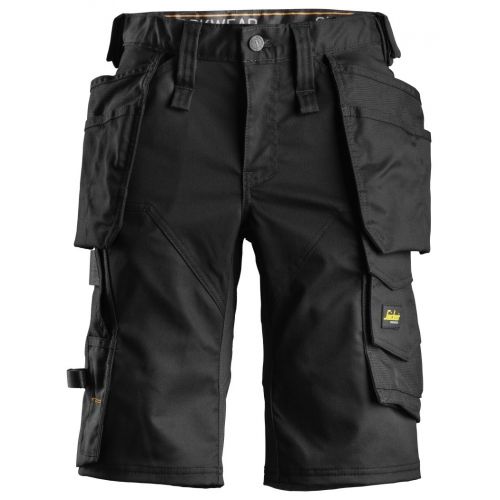 6147 Pantalones cortos de trabajo elásticos para mujer con bolsillos flotantes AllroundWork negro talla 50