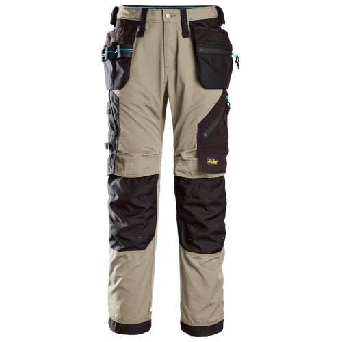6210 Pantalones largos de trabajo con bolsillos flotantes LiteWork 37.5® beige-negro talla 150