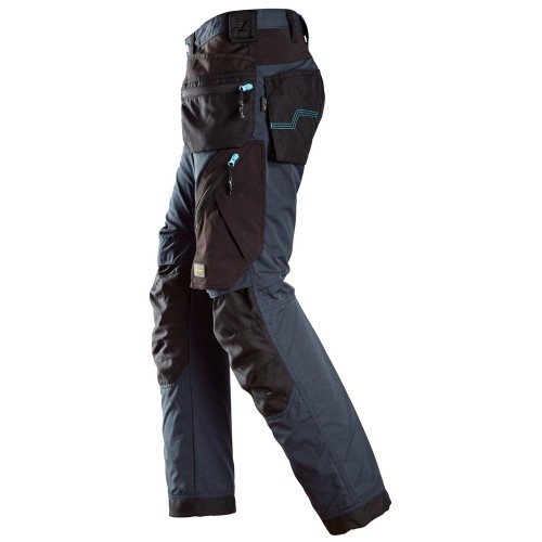 6210 Pantalones largos de trabajo con bolsillos flotantes LiteWork 37.5® azul marino-negro