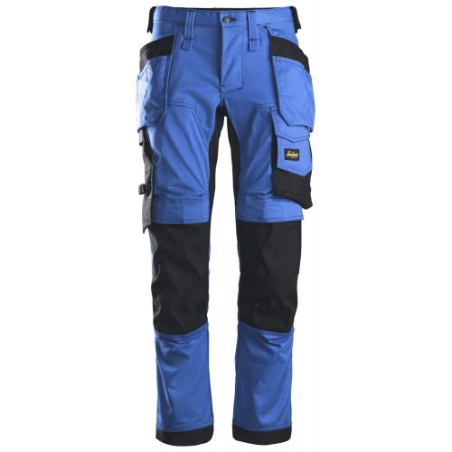 Pantalón elástico AllroundWork con bolsillos flotantes Azul verdadero-Negro talla 48