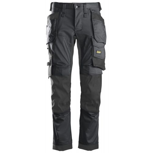 Pantalón elástico AllroundWork con bolsillos flotantes Gris Acero-Negro talla 200