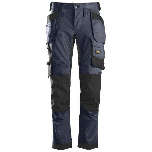 Pantalón elástico AllroundWork con bolsillos flotantes Azul Marino-Negro talla 156