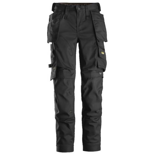 Pantalon elastico mujer bolsillos flotantes AllroundWork negro talla 022