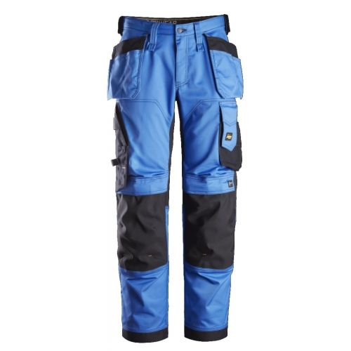 Pantalon elastico ajuste holgado AllroundWork bolsillos flotantes azul-negro talla 088