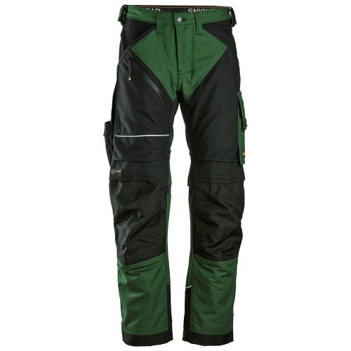 6314 Pantalones largos de trabajo Canvas+ RuffWork verde forestal-negro talla 150