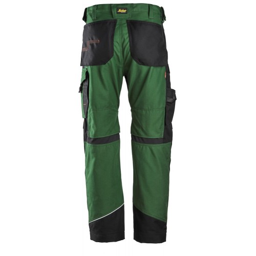 6314 Pantalones largos de trabajo Canvas+ RuffWork verde forestal-negro