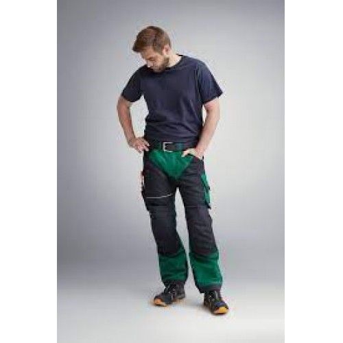 6314 Pantalones largos de trabajo Canvas+ RuffWork verde forestal-negro