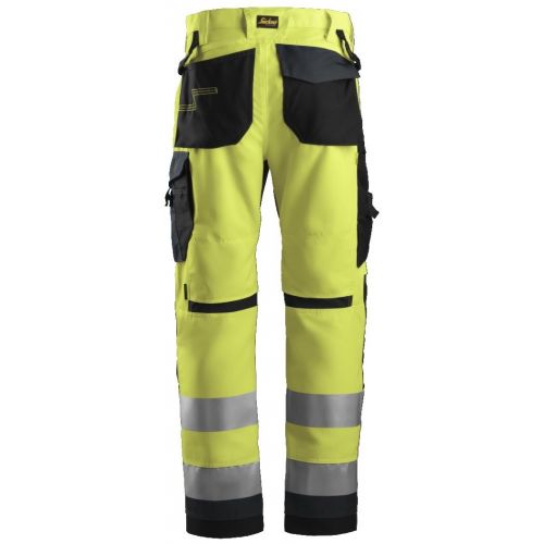 6331 Pantalón AllroundWork Alta Visibilidad CL2 Amarillo / Gris acero