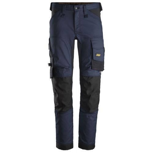 Pantalones elásticos AllroundWork Azul Marino-Negro talla 200
