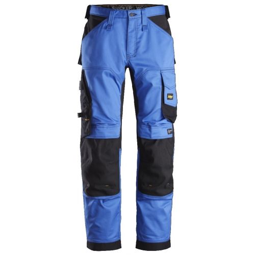 Pantalon elastico ajuste holgado AllroundWork azul-negro talla 120