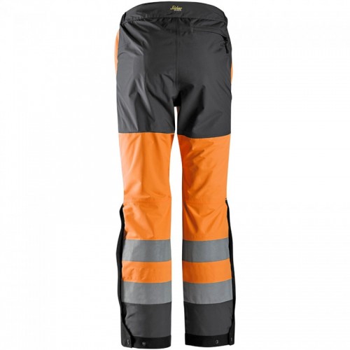 6530 Pantalones largos de trabajo impermeables Waterproof Shell de alta visibilidad clase 2 AllroundWork naranja/ gris acero