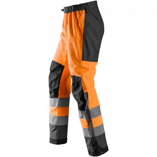 6530 Pantalones largos de trabajo impermeables Waterproof Shell de alta visibilidad clase 2 AllroundWork naranja/ gris acero