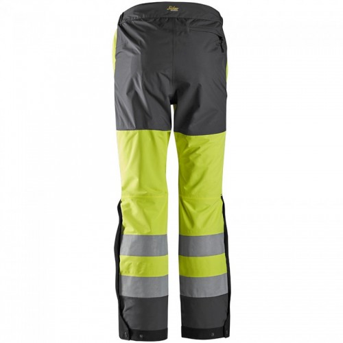 6530 Pantalones largos de trabajo impermeables Waterproof Shell de alta visibilidad clase 2 AllroundWork amarillo/ gris acero