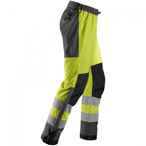 6530 Pantalones largos de trabajo impermeables Waterproof Shell de alta visibilidad clase 2 AllroundWork amarillo/ gris acero