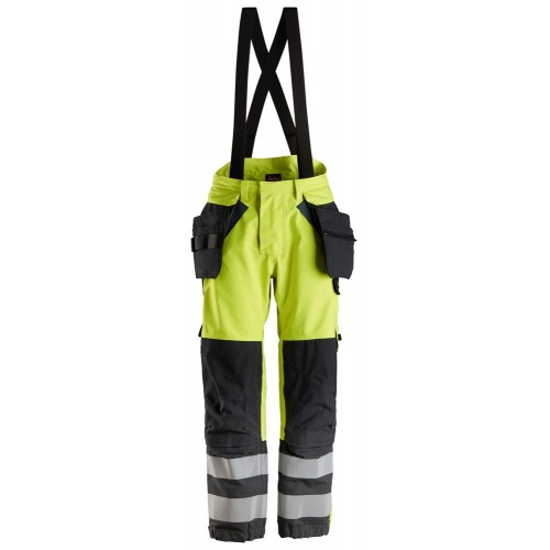 6568 Pantalones largos de trabajo de alta visibilidad clase 2 con bolsillos flotantes GORE-TEX ProtecWork amarillo-azul marino talla XXL