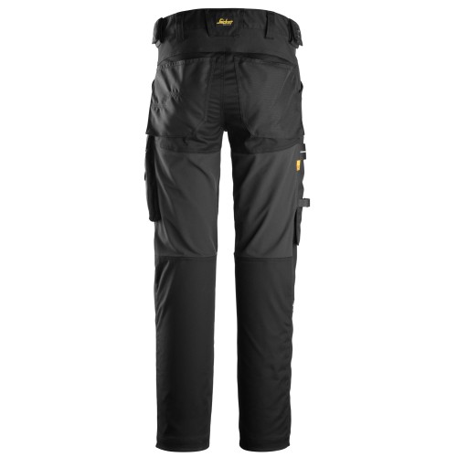 6593 Pantalones lasrgos de trabajo elásticos Rodilleras Capsulized™ AllroundWork color negro