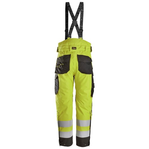 6630 Pantalones largos de trabajo impermeables de alta visibilidad clase 2 acolchados con doble capa 37.5® amarillo / negro