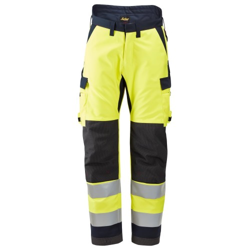 6663 Pantalones largos de trabajo aislantes 37.5® de alta visibiidad clase 2 ProtecWork amarillo-azul marino talla 150