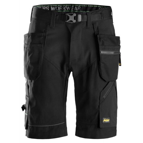 6904 Pantalón corto FlexiWork+ con bolsillos flotantes negro talla 62