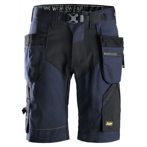 6904 Pantalón corto FlexiWork+ con bolsillos flotantes azul marino-negro talla 56