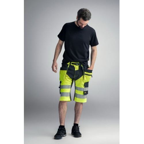 6933 Pantalones cortos de trabajo de alta visibilidad clase 1 FlexiWork amarillo-negro