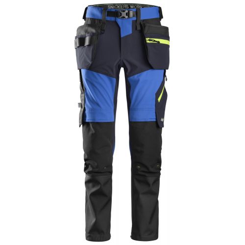 Pantalón FlexiWork Softshell elástico con bolsillos flotantes Azul Verdadero/Azul Marino talla 148
