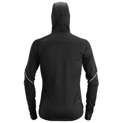 8002 Chaqueta con capucha de forro polar elástico Polartec® Power Stretch® 2.0 FlexiWork negro