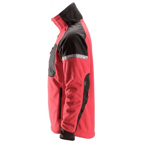 8005 Chaqueta cortavientos con forro polar AllroundWork rojo intenso/ negro