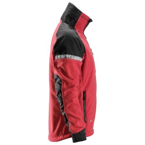 8005 Chaqueta cortavientos con forro polar AllroundWork rojo intenso/ negro