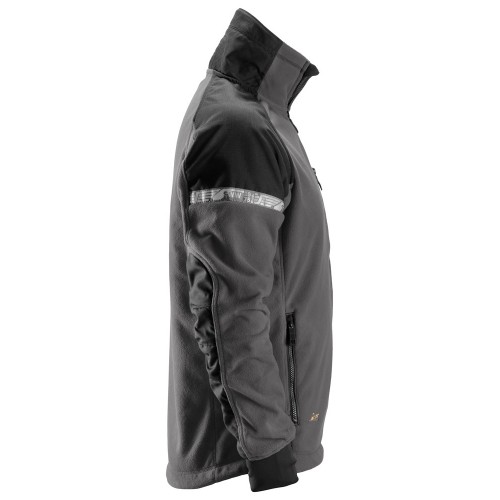 8005 Chaqueta cortavientos con forro polar AllroundWork gris acero/ negro