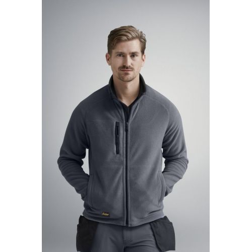 8022 Chaqueta de forro polar Polartec® AllroundWork gris acero/ negro