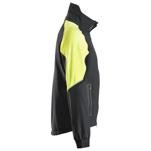 8028 Sudadera fluorescente con cremallera completa FlexiWork negro/ amarillo