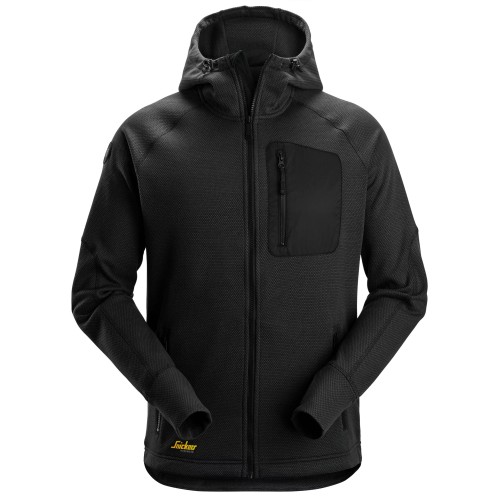 8041 Sudadera con capucha y forro polar Flexiwork negro