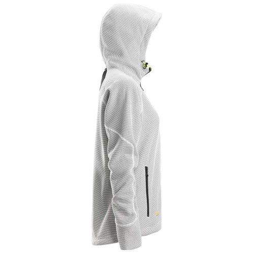 8047 Sudadera con capucha para mujer FlexiWork blanco-negro