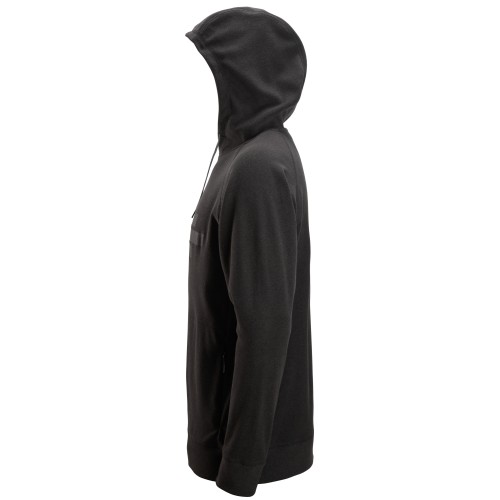 8075 Sudadera AllroundWork con capucha de rizo Polartec® color negro