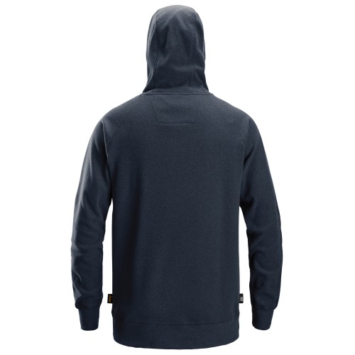 8075 Sudadera AllroundWork con capucha de rizo Polartec® color azul marino jaspeado