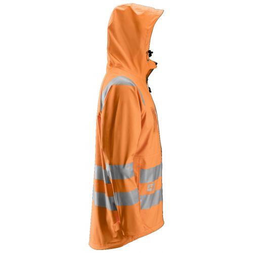 8233 Chaqueta impermeable PU de alta visibilidad clase 3 naranja