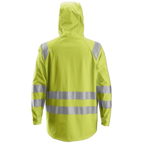 8233 Chaqueta impermeable PU de alta visibilidad clase 3 amarilla